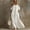White, variant on Blmnix Flowy Dresses Womens Dresses Long Summer Dresses Slip Dress Off The Shoulder Petticoat 3/4 Sleeve Pink Maxi Crew Neck Summer Casual Dresses for Women M