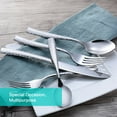 thumbnail image 5 of Flatasy Flatware Silverware Hammered Mirror 20 Piece Set for Home Kitchen Restaurant Hotel Service for 4, 5 of 6