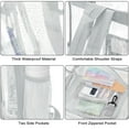 thumbnail image 7 of KOITHOT Heavy Duty Clear Backpacks Large Capacity Transparent Waterproof Backpacks for School Stadium College,Gray, 7 of 7