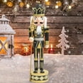 thumbnail image 5 of Wooden Nutcracker Soldier Figurine Ornament for Windmill , Gold, Small, 5 of 10