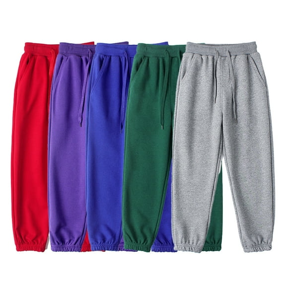 Esaierr 4-12Y Girls Boys Sweatpants for Toddler Baby Pants Kids Jogger Solid Casual Long Trousers Comfortable Soft Pants for Spring Autumn