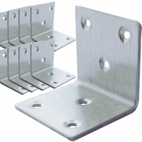 20Pcs Stainless Steel Angle Bracket 2""X2""X2"" Heavy Duty L Brackets For Wood 50Mm 2Inch Wide Corner Brackets Metal Corner Brace 90Degree L Shape Bracket For Wooden Frame Bed Furniture Bookshelf