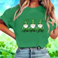 thumbnail image 4 of Womens Short Sleeve T-Shirts Green Festive Tops St Patrick's Day Tee Shirt Lucky Irish Shamrock Graphic Tshirts (S, Green D), 4 of 6