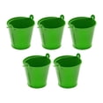 thumbnail image 1 of 5 cubos pequeños de metal, contenedores portátiles resistentes para pintar, centro de mesa para dulces Verde, 1 of 9