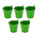thumbnail image 1 of 5 cubos de metal galvanizado, cubos de hielo, recipientes para manualidades con asa, decoración del hogar, jarrones metálicos decorativos resistentes Verde, 1 of 8