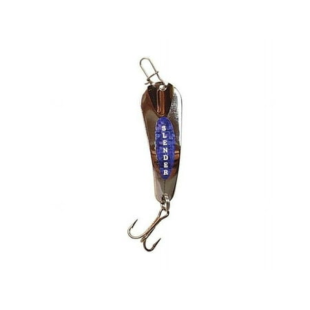 Custom Jigs SL18-P-105 1/8-Ounce Slender Spoon Silver/Blue