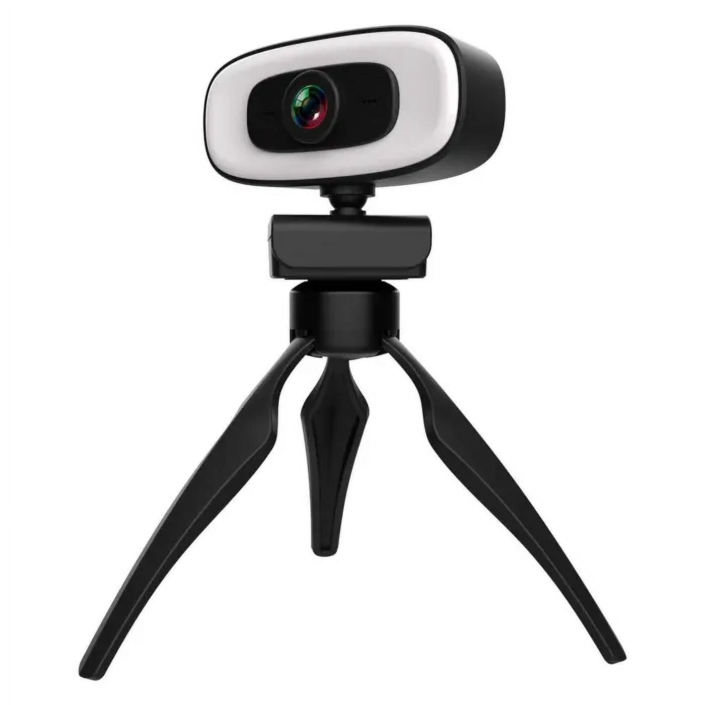 Noise-canceling Microphones 4K Webcam, Perfect for Business Office, Online Learning, Video Calls, Live Streaming with Pure Sound Quality, Autofocus, Adjustable Ring Light