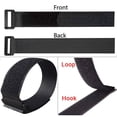 thumbnail image 3 of 30/20/10Pcs Reusable Hook Loop Cinch Straps Nylon Cable Ties Organizer Adjustable Fastener Securing Cable Straps Cord Management Yellow 20x400mm 20Pcs, 3 of 6