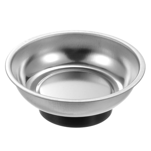 Uxcell Round Magnetic Tray 3" x 1" Stainless Steel Magnet Tool Tray Parts Holder for Socket Screw Nuts Bolts