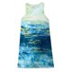 thumbnail image 4 of ICHUANYI Clearance Women Summer Print Beach Holiday Dress Round Neck Big Pocket Maxi Dress(Blue, M) ICHUANYI WER2023080913986, 4 of 5