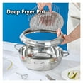 thumbnail image 4 of LEEYNEERDeep Fryer Pot Stainless Steel Japanese Frying Pot  Janpanese Style Tempura Frying Pot with Lid  With Temperature Control Oil Drip Drainer Rack  Or Fried Chicken  Shrimp  French, 4 of 9