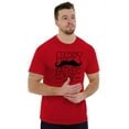 thumbnail image 3 of Happy Father's Day Dad Mustache Men's Graphic T Shirt Tees Brisco Brands L, 3 of 6