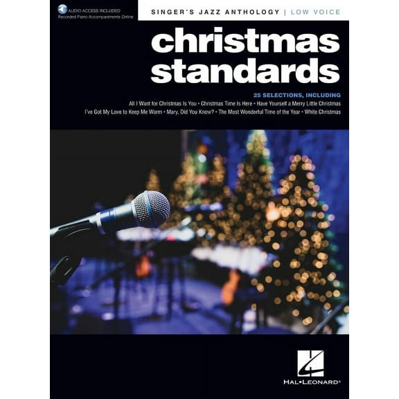 Christmas Standards: Singer's Jazz Anthology - Low Voice with Recorded Piano Accompaniments Online, (Paperback)