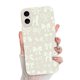 thumbnail image 1 of Funda de silicona MZELQ para iPhone 16 con forma de lazo, color blanco, 1 of 6