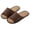 Brown, variant on Women's Linen Bamboo Slippers Open Toe Breathable Lightweight Non Slip House Shoes For Summer Indoor Comfort, Khaki