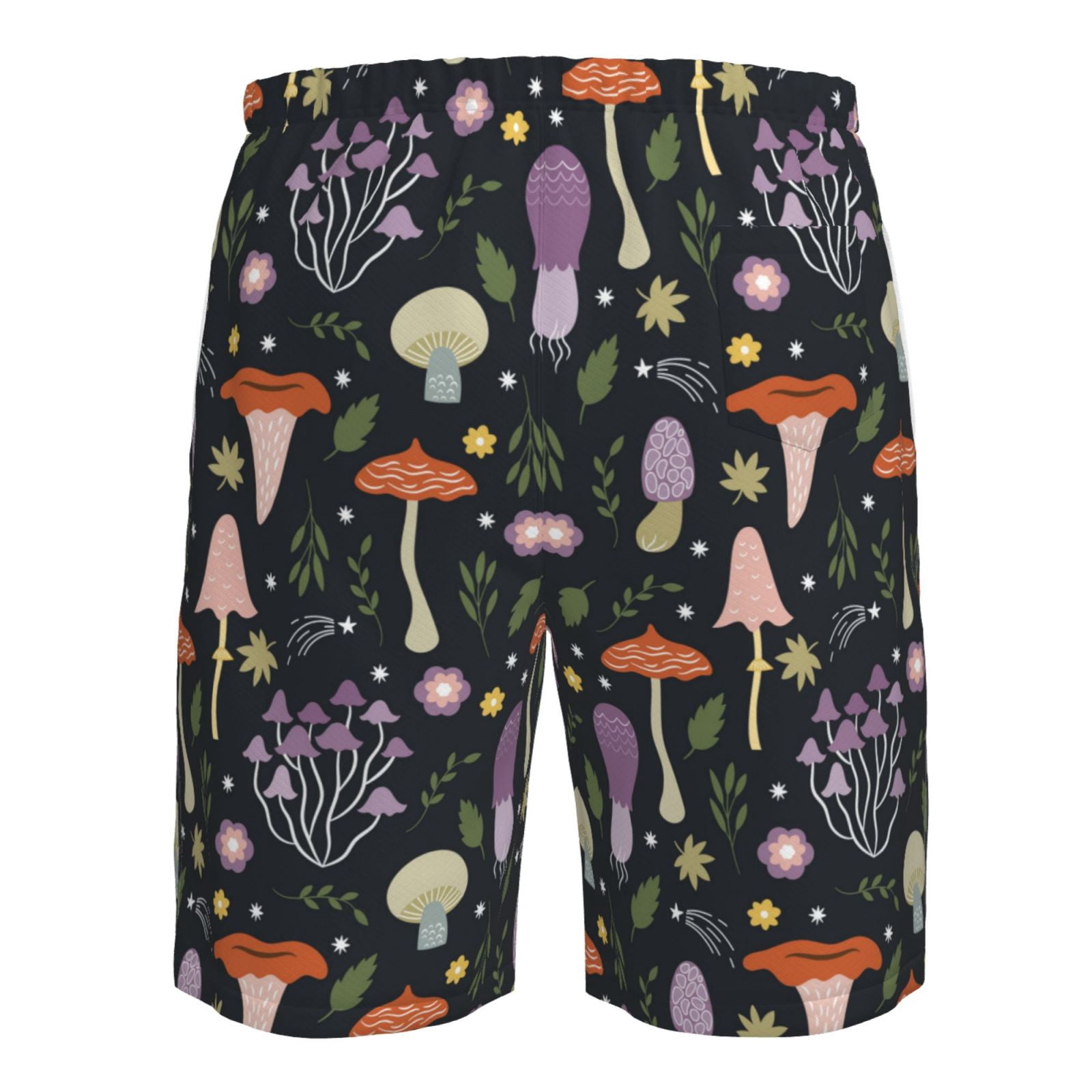 Naloa Mushrooms Men's Beach Shorts, Surfing shorts, Swim trunks, Quick Dry Swim Trunks for Surfing Beach Fun - Small