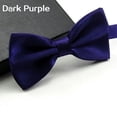 thumbnail image 4 of Biplut Men Classic Solid Color Bowtie Necktie Tuxedo Wedding Party Adjustable, 4 of 14
