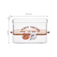 thumbnail image 3 of CAROOTU Facial Tissue Dispenser Box with Lifting Wood Lid Clear Square Napkin Organizer, 3 of 6