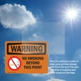 thumbnail image 6 of (2 Pack) No Smoking Beyond This Point OSHA Warning Sign 18 Inch X 12 Inch Vinyl Label Decal Sticker Weather Resistant, UV Protected for Workplace, Business, and Construction Site, Made, 6 of 7