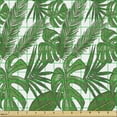 thumbnail image 2 of Ambesonne Philodendron Fabric by the Yard Upholstery, Summer Tropical Jungle, 1 Yard, Fern Green Olive Green, 2 of 5