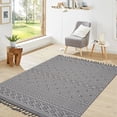thumbnail image 2 of Grey/White 8X10 Geometric Rug / Non-Shedding, Machine-Woven, 2 of 4