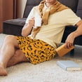 thumbnail image 3 of Mens Pajama Pants - Halloween Spooky Design Sleep Shorts Mens Pajama Shorts, Comfy Pj Pants for Mens Lounge Shorts, 3 of 5