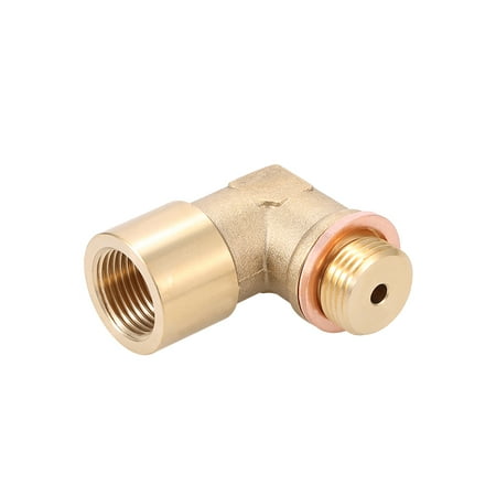 Oxygen Gas Detector - 90° Angled Lambda O2 Oxygen Sensor Extender Spacer for Decat Hydrogen Brass M18x1.5