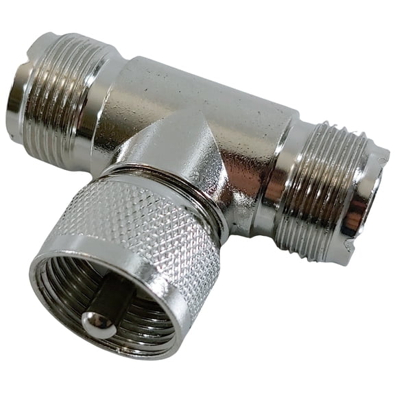 Workman TAT CB / Ham Radio "T" Connector (Female-Male-Female) Coax Cable Adapter