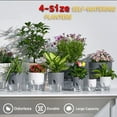 thumbnail image 2 of Sunjoy Tech Self Watering Planter Pots, Indoor Home Garden Modern Decorative Pot for Potting Small House Plants African Violet Cactus Herbs Succulents or Start Seedlings, 2 of 2