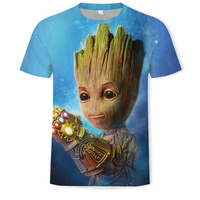 2020 película camiseta Nette Stil Oansatz Hohe Qualität Kurzen Ärmeln camiseta Galaxy Groot Streetwear moda Toops Für Männer Plus Größe xuanjing unisex