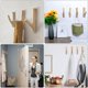 thumbnail image 4 of 4 Natural Wood Hooks for Coats Hats Bags Towels, Decorative Wall Hooks, Cylindrical Design, 2-3 cm Width, 4 of 5