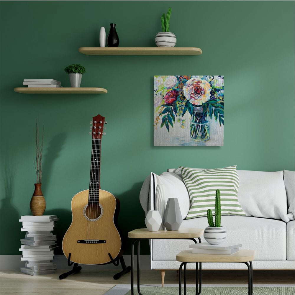 Stupell Industries Vibrant Multi-Color Spring Bouquet Abstract Painting Canvas Wall Art Design by Jeanette Vertentes, 36" x 36"
