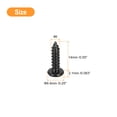 thumbnail image 2 of #6 x 9/16" Tornillo autorroscante con cabeza plana Phillips, 50 piezas - Tornillo de cabeza redonda de acero inoxidable 304 (Negro), 2 of 6