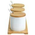 thumbnail image 3 of Gibson Elite  Gracious Dining 10Pc Ceramic Condiment Jars Set White - 10 Piece, 3 of 4