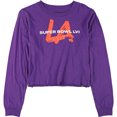 thumbnail image 1 of G-III Sports Womens Super Bowl LVI Crop Graphic Camiseta púrpura S, 1 of 5