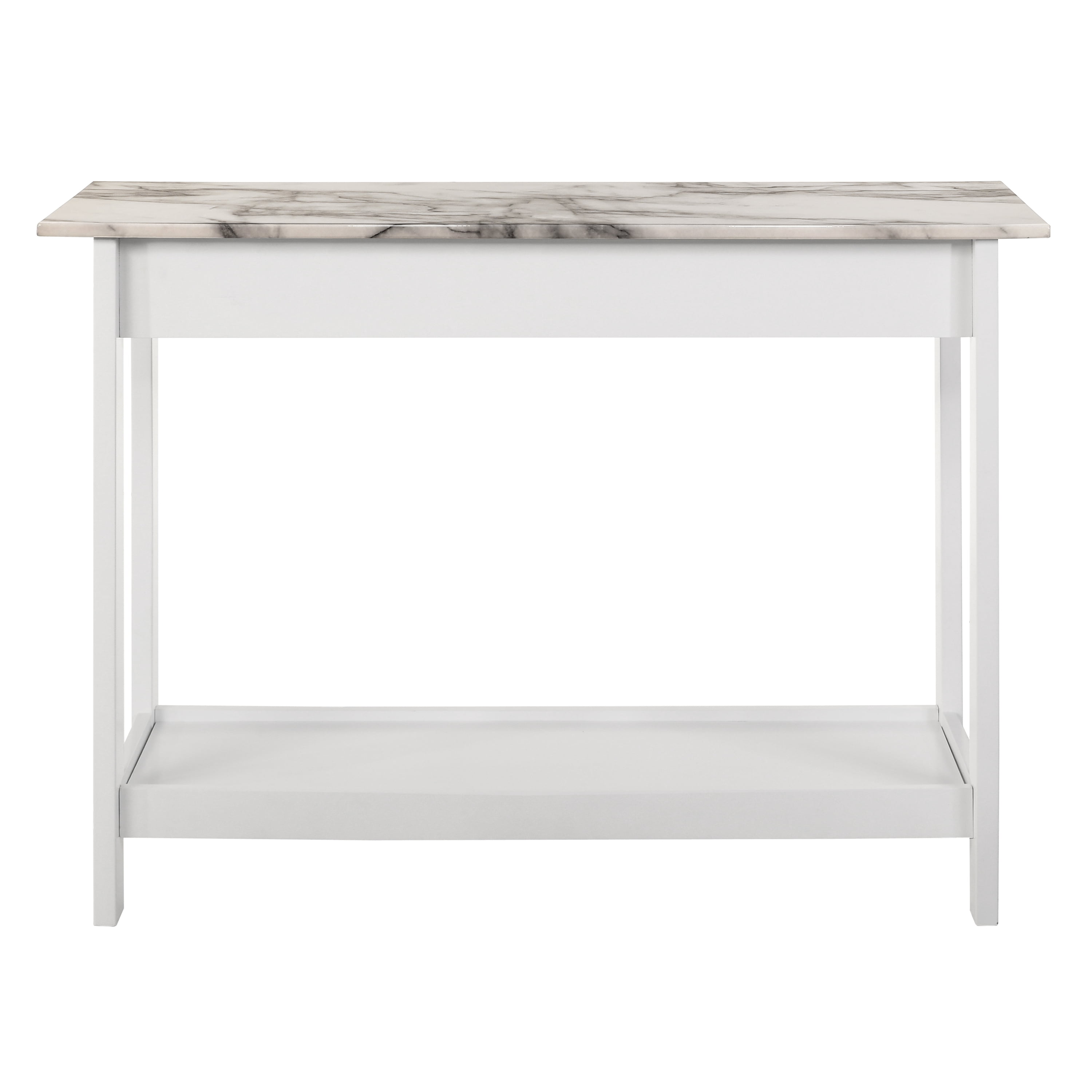 Furniture of America Umbra 1-Drawer and 1-Shelf Wood White Sofa Table