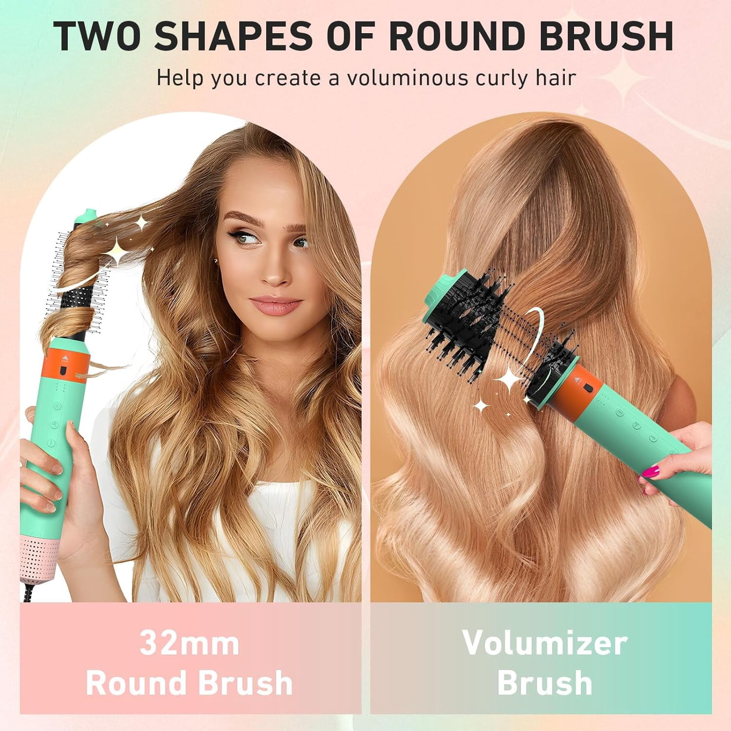 6-in-1 Hot Air Styler Kit with 200 Million Negative Ions & 110,000 RPM Motor - Professional Hair Dryer & Styler Set for Fast Drying & Frizz-Free Styling