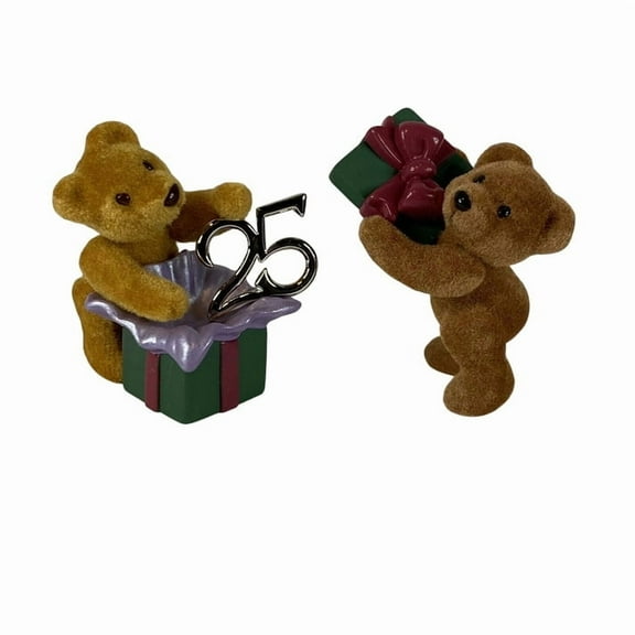 1999 Anniversary (Teddy Bear) Hallmark Keepsake Christmas Tree Ornaments QFM8529