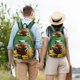 thumbnail image 4 of Fotbe Tree Frog Sitting On Sunflowes Mochila de Lona con Estampado, Mochila Duradera, Mochila Versátil de Alta Calidad, Mochila Compacta Vintage-Small, 4 of 5