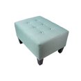thumbnail image 2 of MJL Furniture  MAX Squared Decorative Button Tufted Upholstered Sea Mist Firm Ottoman White, 2 of 5