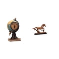 thumbnail image 1 of Figura de escritorio,Reloj de mesa con figura de globo terráqueo,decoración para oficina y hogar,Reloj de escritorio,figura decorativa,decoración para el hogar,Figura de caballo,Figura, 1 of 8