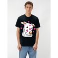 thumbnail image 1 of [Funny Pitbull Dog Tee] 100% Cotton Funny Pitbull Dog T-Shirt - Cute Love And Hearts Design - 220g, 1 of 6