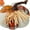 White, variant on Mini Knit Pumpkins, Halloween Decorations Indoor Pumpkin Decor, Orange Pumpkin Bowl Fillers Fall Tiered Tray Decor Set, Autumn Table Decorations for Halloween (Orange+White, 14cm/5.5inch)