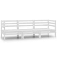 thumbnail image 1 of vidaXL 3 Piece Garden Lounge Set Solid Pinewood White, 1 of 5