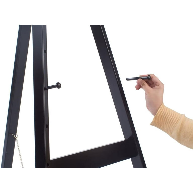 Adjustable Black Finish Wood Studio Easel Free-Standing with Non-Skid Rubber Feet (TBEASBK01)