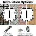 thumbnail image 3 of Letter I (2 Pack) 12 inch X 12 inch Shield Shaped Commercial Grade Plastic Signs Weather Resistant Made in the USA, 3 of 6
