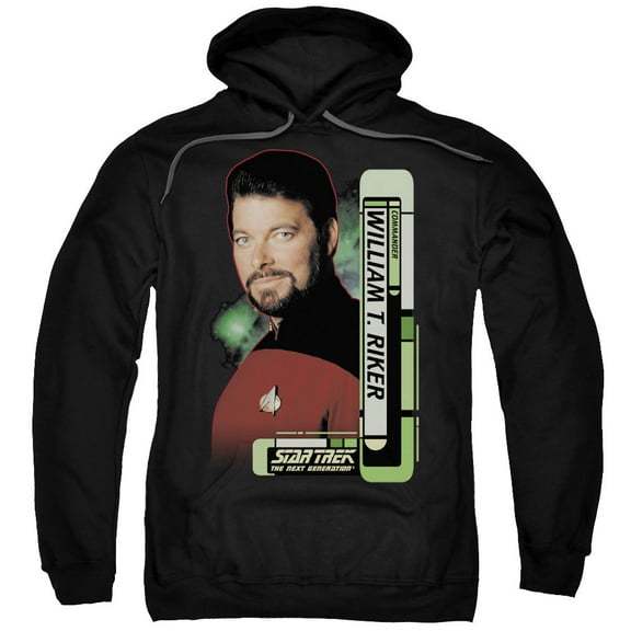Star Trek Riker Adult Pullover Hoodie Sweatshirt Black