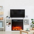 thumbnail image 4 of Topbuy 18" Recessed Electric Fireplace Freestanding Heater w/Dual Control 750W/1500W Mode Realistic Flame, 4 of 7