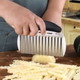 thumbnail image 2 of Cortador de Ondas con Estuche Protector Cortador de Ondas Multifuncional para Cortar Cortador de Ondas para Niños para Papas Fritas Frutas Verduras y Mantequilla, 2 of 6