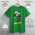 thumbnail image 3 of Boy's Mickey & Friends Christmas Plaid Distressed Portrait  Graphic Tee Kelly Green Small, 3 of 9